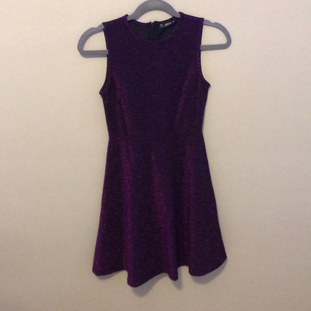 purple sparkle shein dress